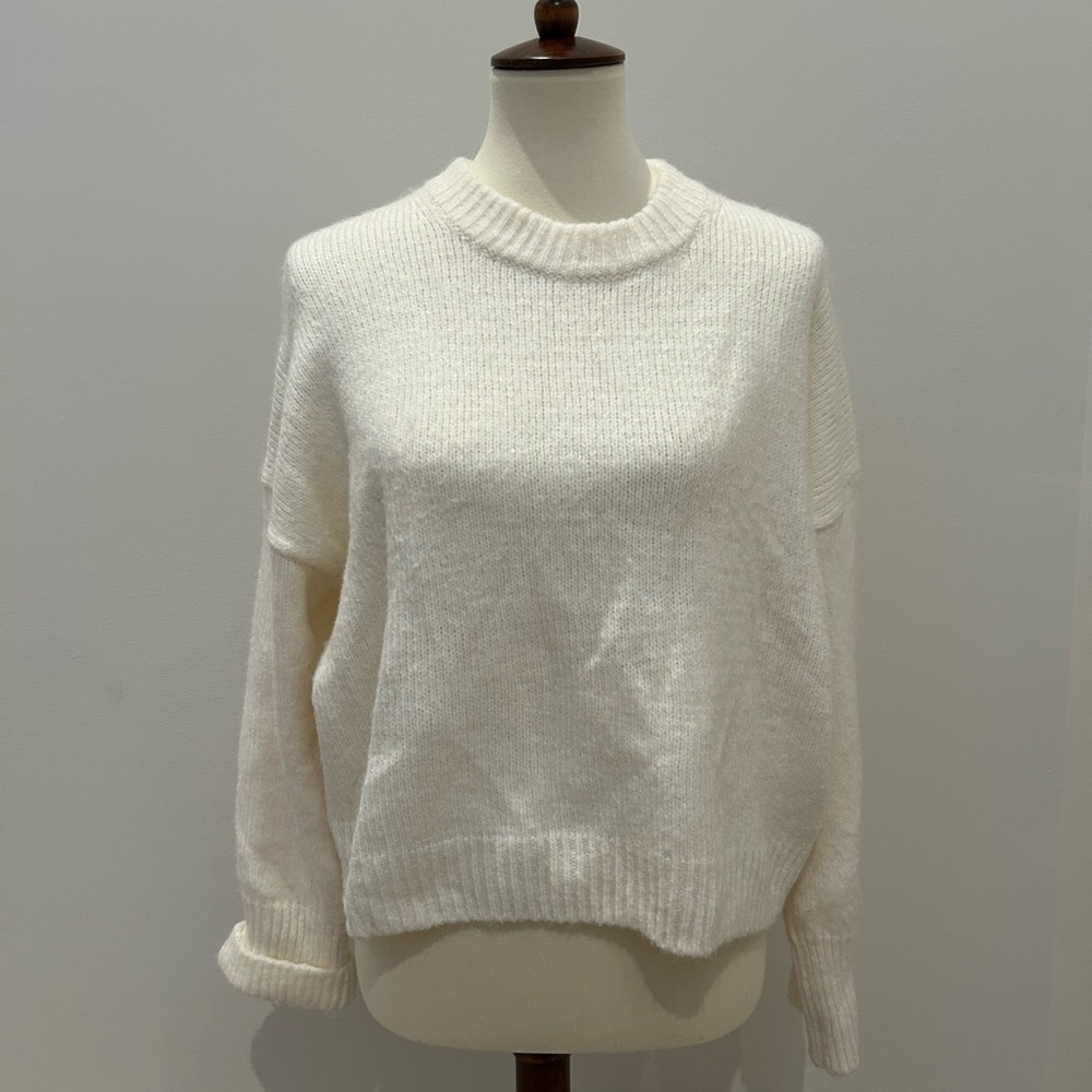 Abercrombie & Fitch Cream Crew Neck Sweater